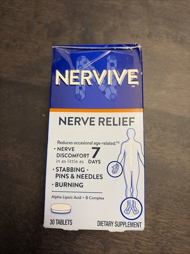 Nervive Nerve Relief, Reduces Nerve Pain & Discomfort, 30 Tablets   Exp 9/28