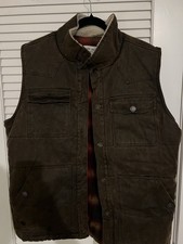 Cody James Men's Western Brown Button Vest with Pockets Size L Casual Solid