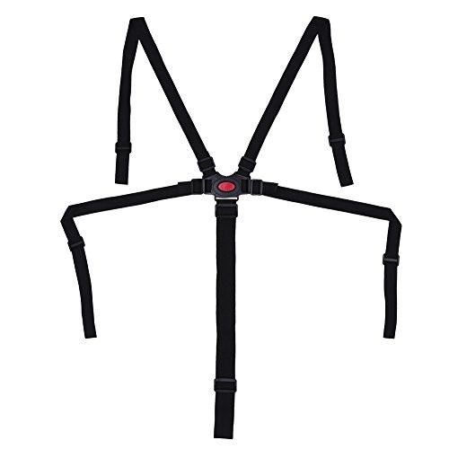Harnais de sécurité bébé 5 points universel réglable noir pour poussette et chaise haute