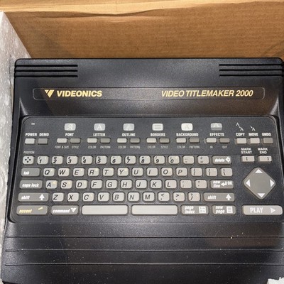 VIDEONICS TitleMaker 2000 TM2000 Digital Video Character Generator Editing