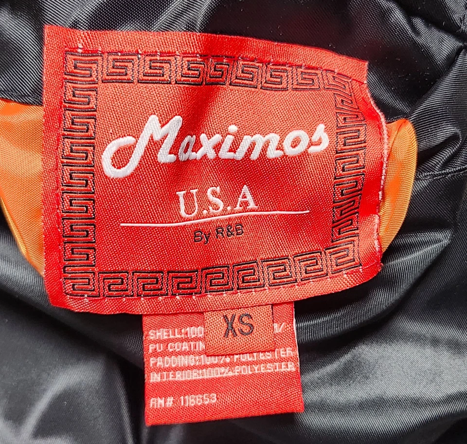 Maximos USA Men's Stylish Reversible Bomber Jacket Size Extra Small - Image 3 of 4