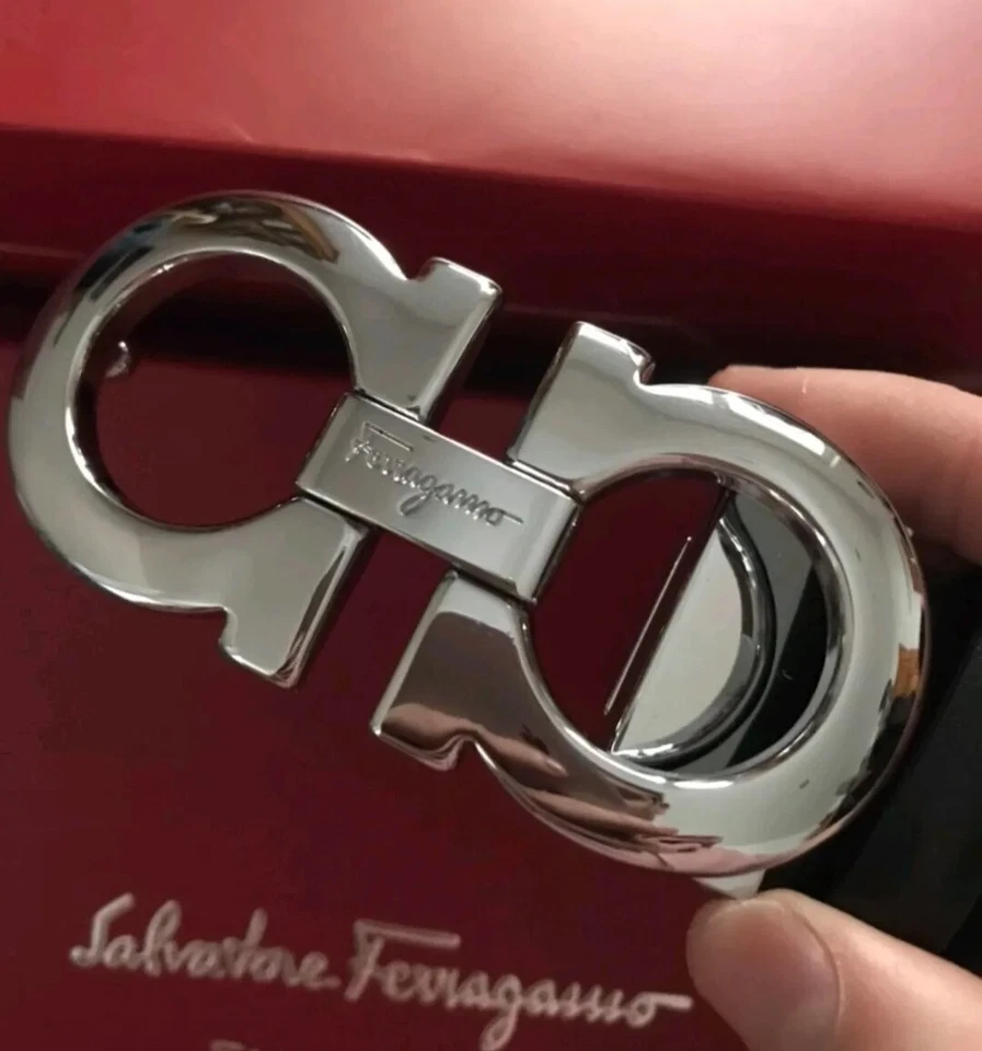 Cintura SALVATORE FERRAGAMO Original. PELLE Nero. Cm 115 *ULTIMI SALDI -50% - Immagine 4 di 4