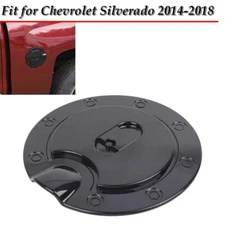 Black For Chevy Silverado/Sierra 2014-18 Fuel Tank Door Gas Cap Panel Cover Trim