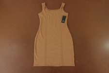 Wild Fable Women's Medium Camel Sleeveless Pullover Seamed Bodycon Dress NWT