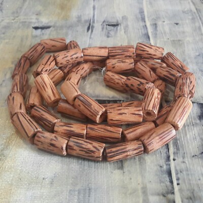 Natural Coconut Column Bead 18x8 mm Approx 44 pcs Free postage Oz Seller