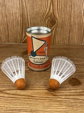 Vintage Badminton Carlton 2 Shuttlecock Cardboard Container