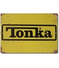 Tonka Tin Metal Sign Toy Trucks Cars Garage Man Cave Vintage Look Boys Room Bar