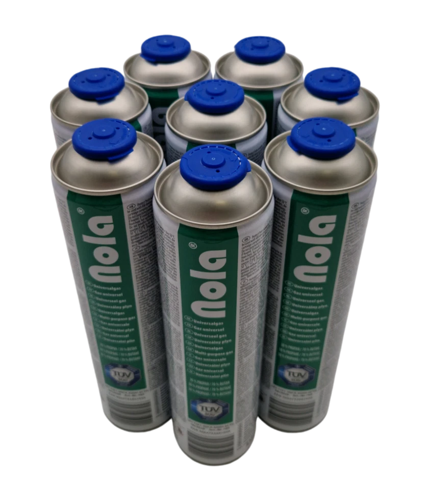 2 x, 4 x, 8 x, 12 x, 24 x, 48 x 600ml 338g Universalgas Gaskartusche Butan NOLA - Bild 2 von 4