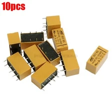 10Pcs Power Relay Coil Dpdt 8 Pin Pcb Type Dc 12V 2No 2Nc Mini Ic New ik