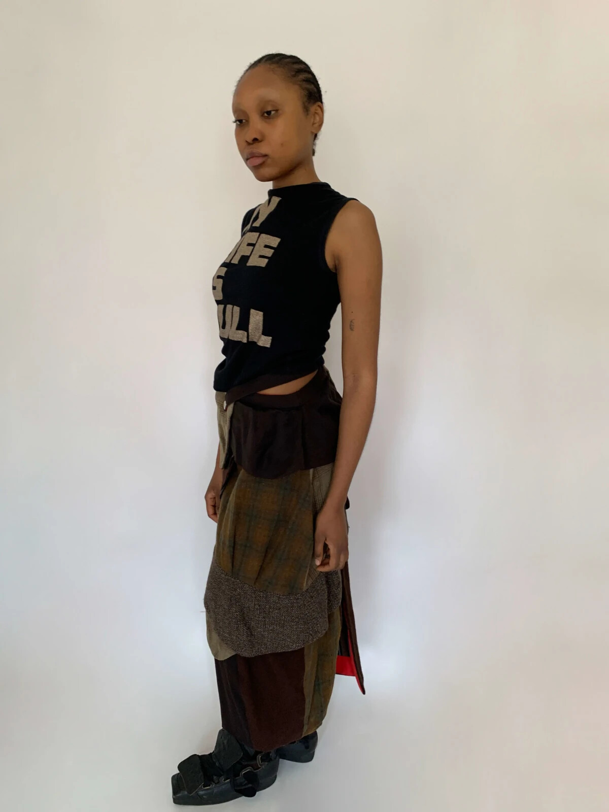 90s 20471120 Patchwork Long Skirt - image 3