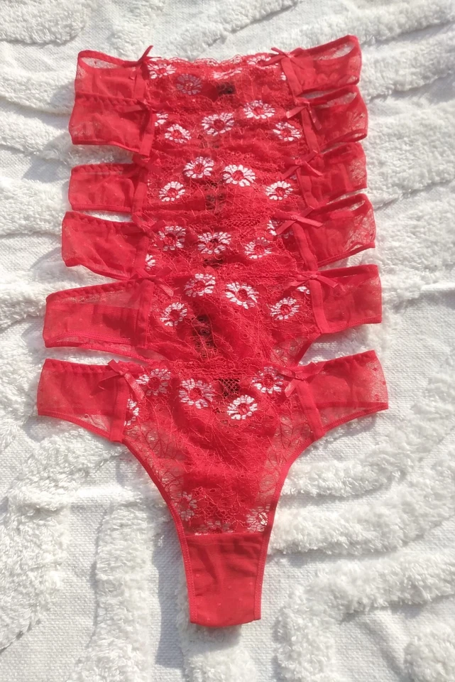 Damen Tanga String Spitzen Slip Frauen sexy Unterhose 3er / 6er Set  Unterwäsche - Bild 3 von 4