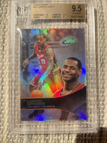 2003-04 E-Topps LeBron James Rookie Refractor BGS 9.5 NBA Scoring Leader HOF