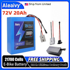 72V 20A Lithium ion E-Bike Battery 50A BMS 2400W Electric Motor battery 50A