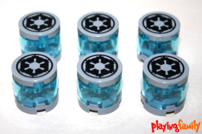 LEGO STAR WARS, 6 große Coaxium Behälter mit Imperium Logo aus LEGO -Teilen, MOC