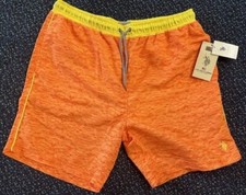 US Polo Assn Heather Orange Activewear Swim Shorts Lined trunks Size XL NEW