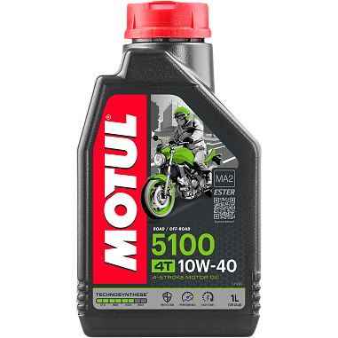 Motul 5100 4T 10W-40 Synthetic Blend Motor Oil #104066 (1 Liter