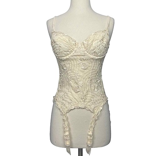 New Oh Polly Perla Embellished Corset Kaftan Mini Dress In Ivory Plus  Cup... | eBay
