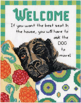 Design Works Counted Cross Stitch Kit Best Seat Welcome, NEW