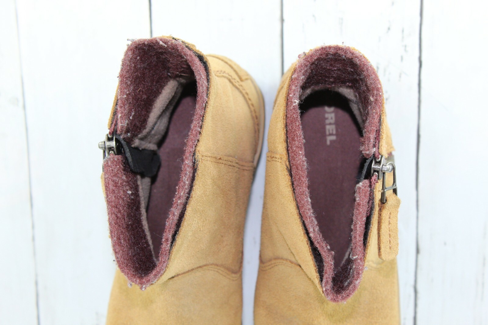 Sorel Women’s Size 7 Meadow Zip Waterproof Boots Tan Brown Suede NL2189-286 Rare image 8