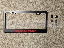 Mugen Red Black Stainless Steel License Plate Frame