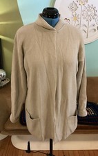 Vintage Jones New York Beige Lambswool Angora Sweater Sz Medium