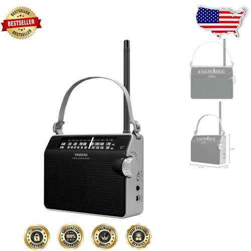 Lightweight Portable AM/FM Radio with Analog Dial Tuner - Perfect for ...