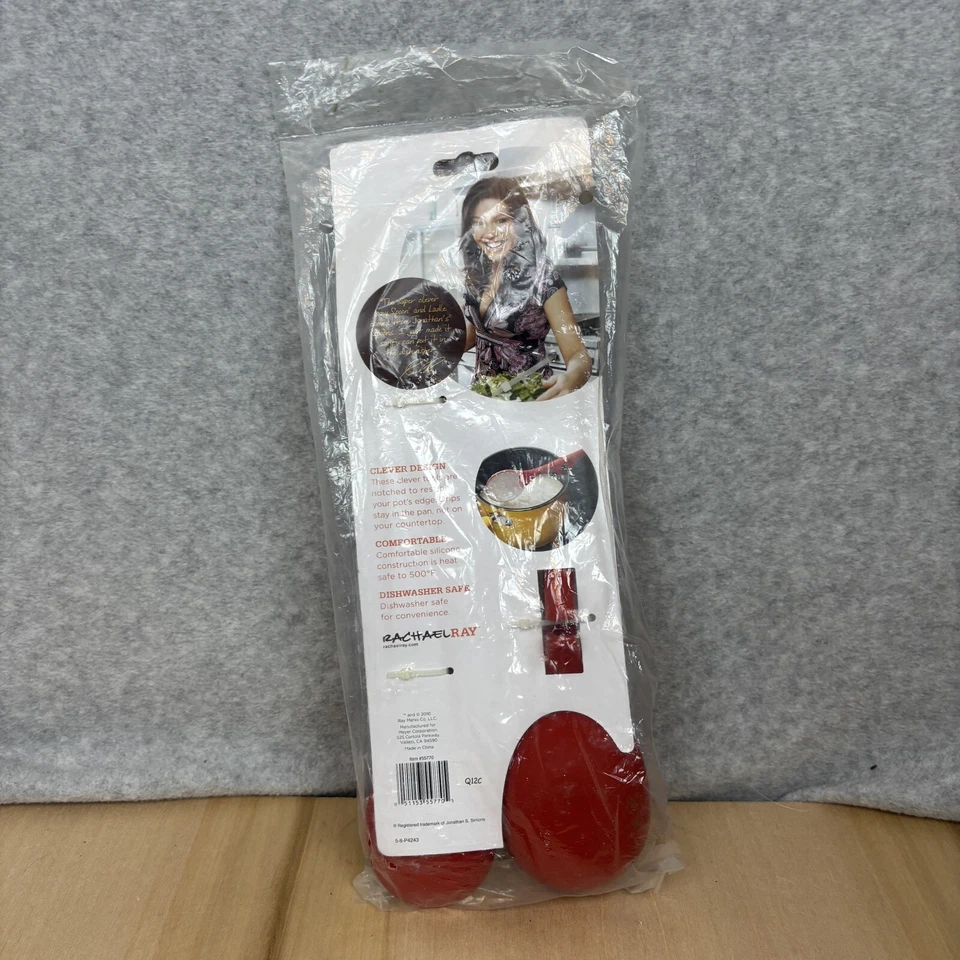 Rachael Ray Tools & Gadgets 2-Piece Lazy Tools Set Red Silicone Dishwasher Safe - Image 2 of 2