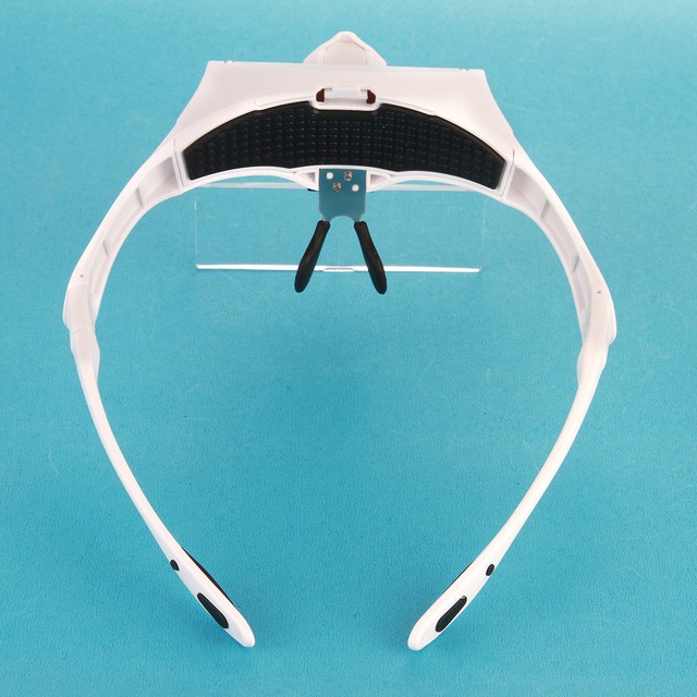 Hands Eyeglasses Bracket Headband Interchangeable Magnifier With 2 LED for sale online eBay
