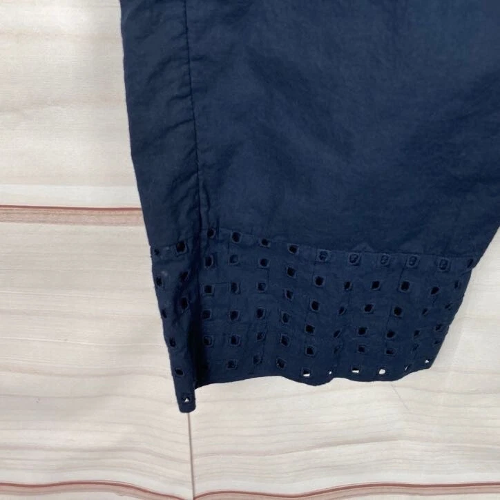 Pantalones Monroe & Main para mujer 12 azul algodón tiro medio ligeros lisos Foto 4 de 4