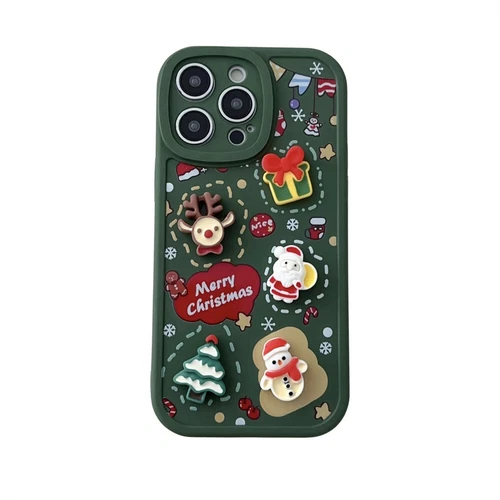 Custodia telefono 3D bella natalizia per Apple iPhone 7 8 X 11 12 13 14 15 16 - Foto 31 di 37