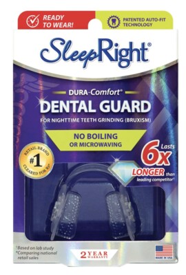 SleepRight Dura-Comfort Dental Mouth Guard to Prevent Teeth Grinding Sleep Right