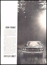 1960 Chrysler 300-F 300F Vintage Advertisement Print Art Car Ad J747
