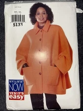 See & Sew 5133 sewing pattern, womens jacket, size L-XL, 16-22