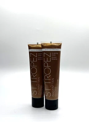 2x ST. TROPEZ INSTANT TAN GLOSS - Instant High Shine Effect 100ml G111