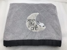 Carters Dream Big Little One Gray White Sherpa Lamb Moon Baby Blanket 40 x30