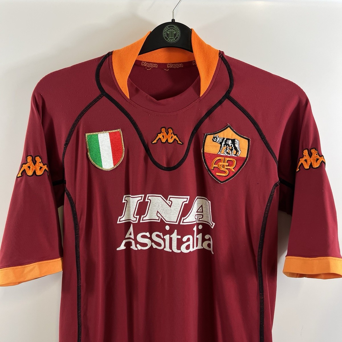 AS Roma Batistuta 20 Home Football Shirt 2001/02 Adults Large