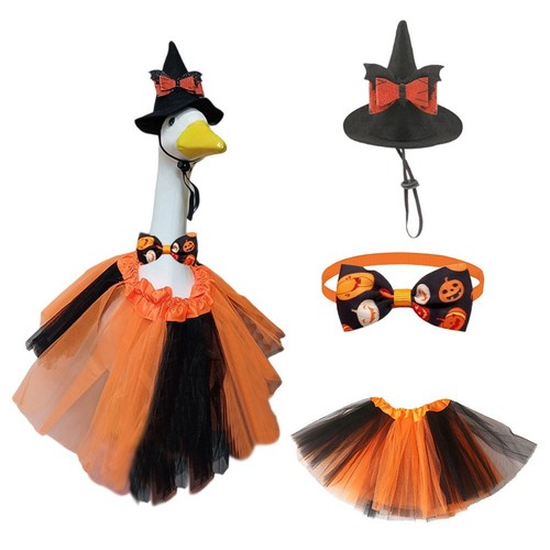Costume Halloween Pour Poupée 17 Cm – Citrouille Et Chapeau Sorcière, Tissu Moelleux Et Résine, Idéal Pour Déco Et Jeu