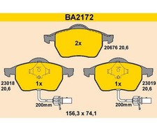 BARUM Bremsbelagsatz VORNE für SKODA SUPERB (3U4) VW PASSAT (3B2, 3B3, 3B5, 3BG)
