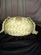 VTG Off White Satin Evening Bag