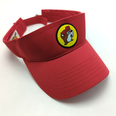 Buc-ees Travel Centers red adjustable visor hat bucees convenience stores