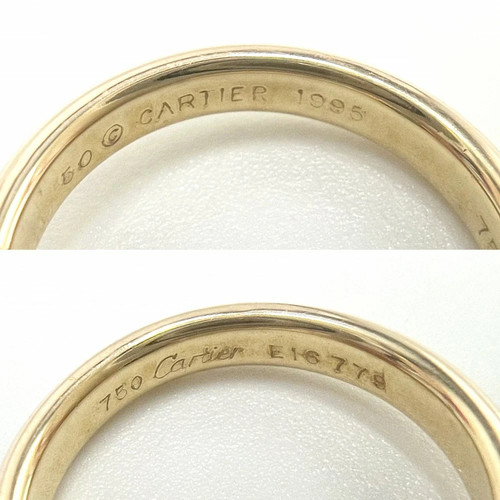 CARTIER RING Trinity Monostone Au750 K18 White Pink Gold Emerald Green 3 color - Picture 6 of 12
