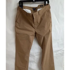 J Crew Flex Straight Chino Pants Mens 34x32 Tan Khaki Tech Performance Stretch