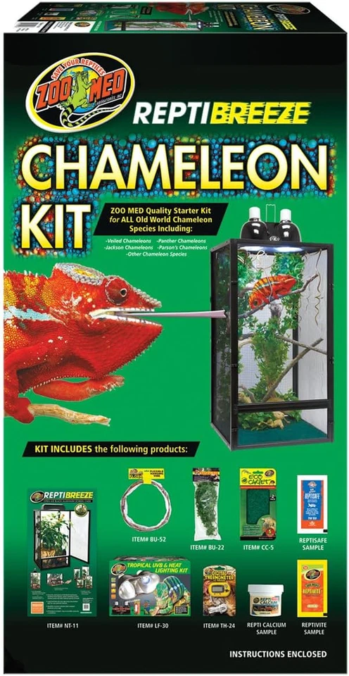 Reptibreeze Kit Camaleonte - Terrario Gabbia per Camaleonti Completo Di Kit Illu - Immagine 4 di 4