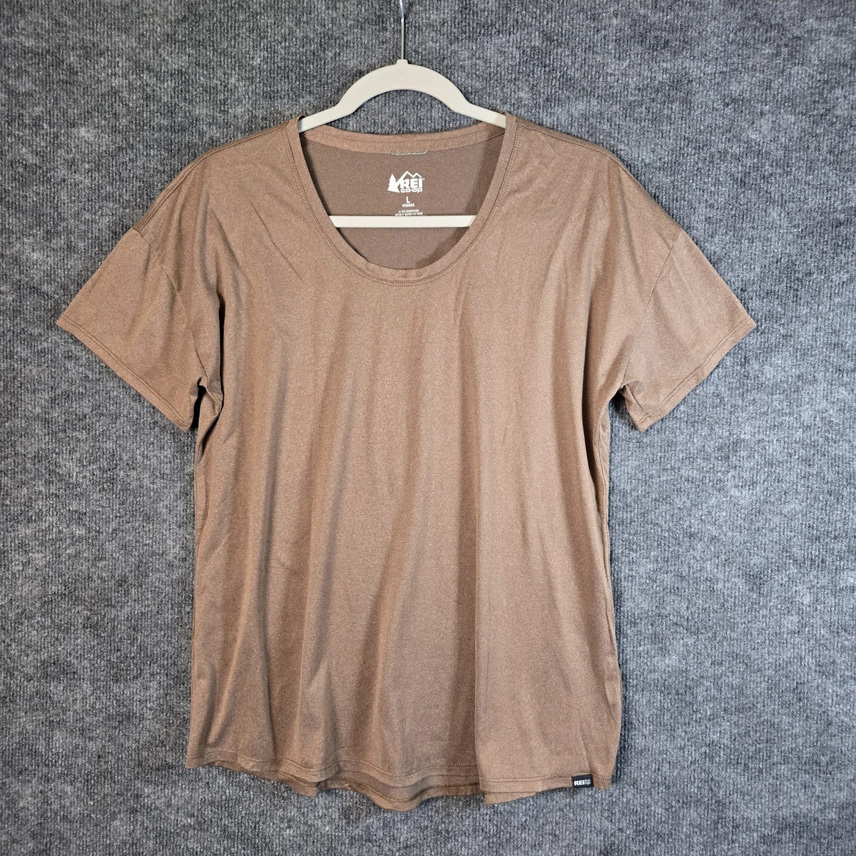 T-shirt REI COOP Active Pursuits Femme XL - Beige Heather, Manches Courtes, En Polyester Jersey