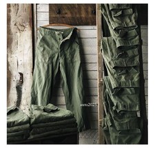 Vintage Mens US Army Military OG-107 Fatigue Utility Pants Casual Work Trousers