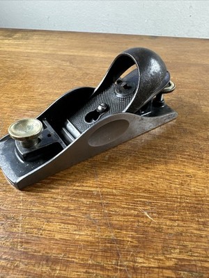 6 1/4  Adjustable Throat Block Plane Everkeen Plane Pat Date On Lever