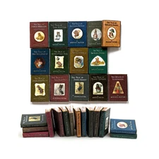 BEATRIX POTTER Series 14 Pc Miniature Books 1:12 Scale Prop Faux Peter Rabbit