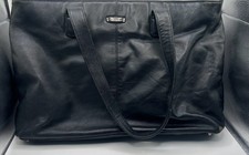 Wilsons Leather Pelle Studio Black Leather Large Tote Laptop Bag