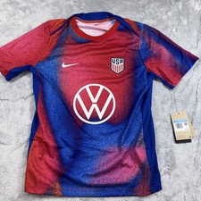 NWT Nike USMNT Academy Pro Pre-Match Short Sleeve Top Mens Size MED FJ2734-101
