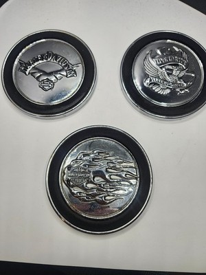 Harley Davidson Coasters (3) Wood Box Heavy 100 Anniversary 2003 REPLACEMENT